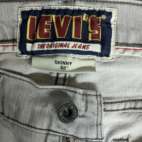 LEVI’S MEN’S THE ORIGINAL JEANS SKINNY 511 Gray Slim Jeans Textured Denim - Picture 4 of 13